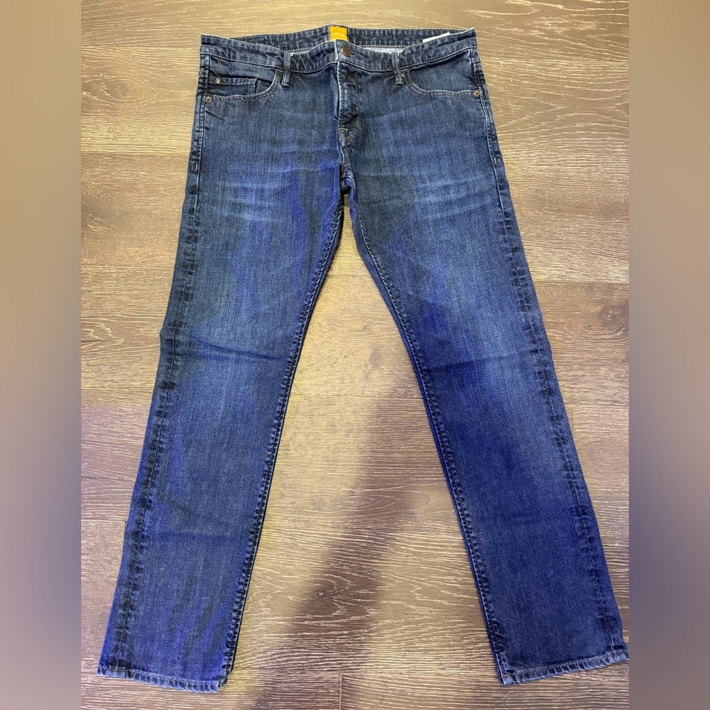 BOSS ORANGE Men's Dark Blue Skinny Jeans
